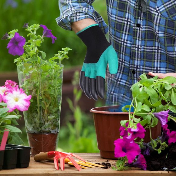Garden Gloves with Claws Smooth Yard Work - Picture 13 of 13